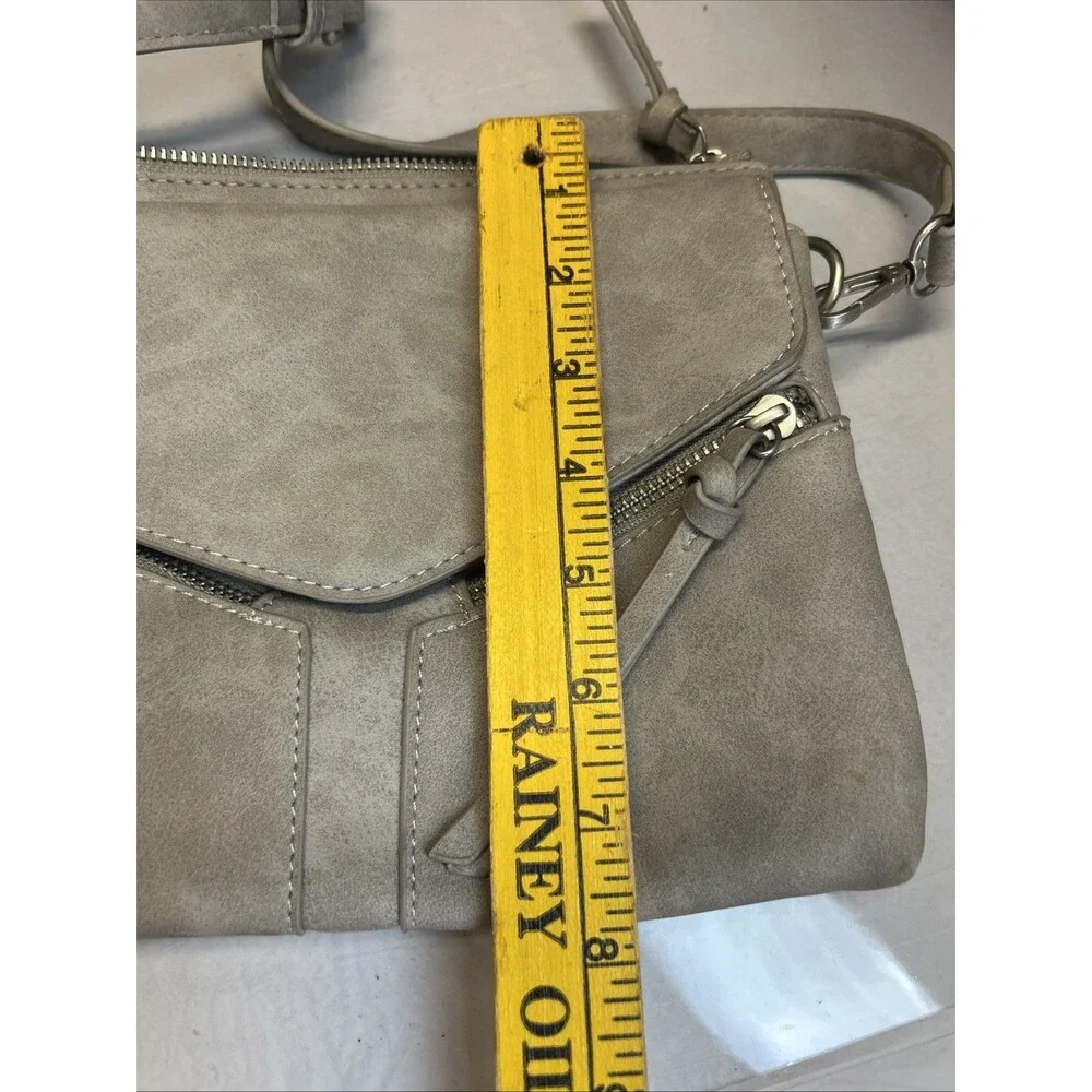 Women’s Gray Suede Crossbody Purse Bag Tassels Western Boho Travel Festival Chic